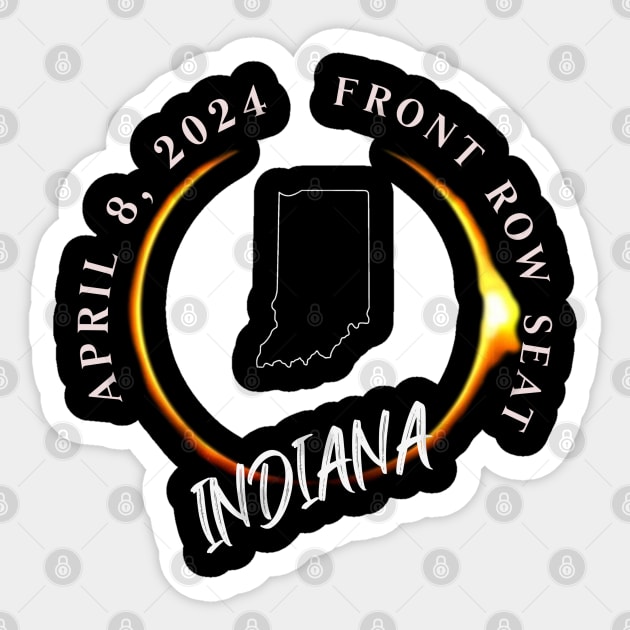 2024 Indiana Eclipse Front Row Seat To Total Darkness Sticker by SmoothVez Designs